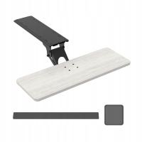 Wysuwana Półka na Klawiaturę Pod Biurko z Podkładką pod Mysz i Kolor Biały