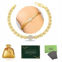 BRANSOLETKA STAL CHIRURGICZNA ELEGANCKA Z CYRKONIAMI DLA KOBIETY NA PREZENT