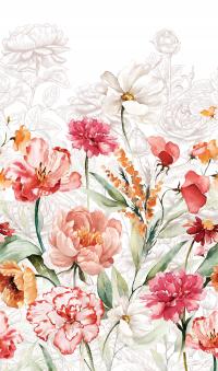 Картинка панорамная Марбург цветы 159 x 280 см