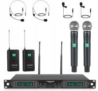 Zestaw 4 mikrofonów bezprzewodowych UHF PHENYX PRO PTU-5000-2H2B
