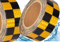 TAŚMA ODBLASKOWA WODOODPORNA SAMOPRZYLEPNA MICRO-PRISM ŻÓŁTO-CZARNA 25M.