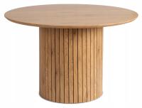 Обеденный стол 120 см круглый Современный Для гостиной столовой лофт дуб злотый дуб Лион