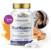 Kurkuma Czarny Pieprz Turmeric Piperyna 60 kaps.