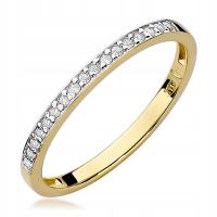 Золотое обручальное кольцо с цирконием 585 r. 15 злотый