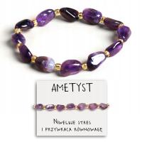 ЖЕНСКИЙ БРАСЛЕТ ИЗ НАТУРАЛЬНОГО КАМНЯ АМЕТИСТ