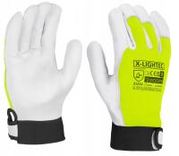 Rękawice robocze indexBHP skórzano-tkaninowe krótkie 10 - XL