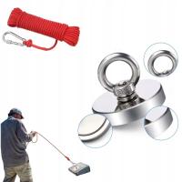 Mocny wytrzymały magnesy do Łowienia Metali Magnes wędkarski Lina Karabinek