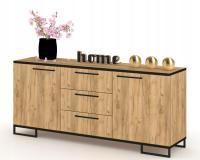 Комод для гостиной RTV шкаф с ящиками DAB Craft злотый черный 150