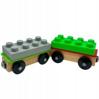 Nakładka do Lego DUPLO na wagonik do Torów Kolejki Drewnianej z Ikea