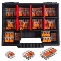 Zestaw złączek WAGO 221-412, 413, 415 MIX 50 szt. + organizer