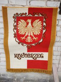 Старый килим гобелен эмблема PRL Колобжег