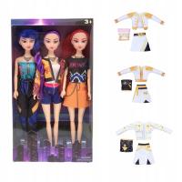 KPop Demon Hunters Figurka Zestaw Lalka Zabawka 3szt 30 cm + 3× Ubranka