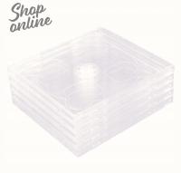 PUDEŁKO CD PODWÓJNE,142x124x10mm, BEZBARWNE 10 SZT