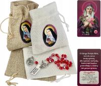 RÓŻANIEC KRYSZTAŁOWY KORONKA RELIKWIA ŚWIĘTEJ RITY ŚWIĘTA RITA