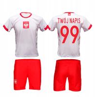 Strój Piłkarski POLSKI POLSKA TWÓJ NADRUK r 116cm