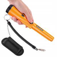 POMARAŃCZOWY WYKRYWACZ METALI Z LATARKĄ – IDEALNY DLA POSZUKIWACZY