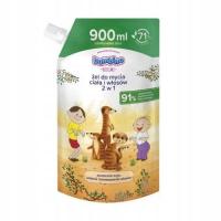 Bambino Dzieciaki Żel do mycia ciała i włosów 2w1 Surykatki zapas, 900ml