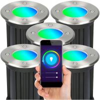 5X набор садовых ламп RGB наземный светильник с управлением APP TUYA