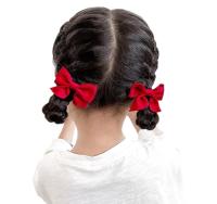 2 шт красный атлас атласные банты запонки набор для девочки
