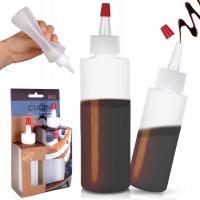 2x Butelka DO DEKORACJI dekorator do ciast tortów deserów przekąsek na sos