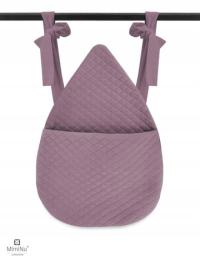 Na prezent MIMINU przybornik na łóżeczko Kropelka Velvet pikowany