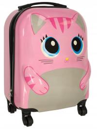 Walizka Kot Na 4 Kółkach Podróżna Mała Różowa Dla Dziewczynki Dziecięca