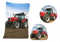 ZESTAW do przedszkola KOC + PODUSZKA TRAKTOR KOPARKA WIEŚ dla dziecka