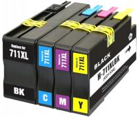 4× TUSZE 711 XL DO DRUKARKI HP DESIGNJET T120 T125 T130 T520 T525 T530
