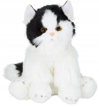 Талисман плюшевый кот мягкая игрушка персидский 24 см черный белый мягкая игрушка