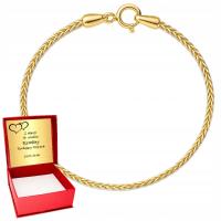 Złota Bransoletka 585 Gruba Okazała Linka Złoto