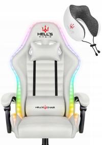 Офисное игровое кресло Hell'S Chair HC-1003 White LED RGB