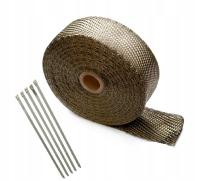 Bandaż termoizolacyjny MT z włókien bazaltowych 10 m złoto-brązowy + opaski