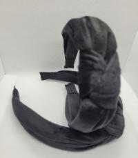 Wiązana opaska do włosów klasyczna czarna