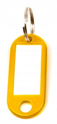 Zawieszka brelok do kluczy jednostronny żółty