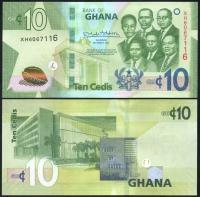 $ Ghana 10 CEDIS P-47b UNC 2022