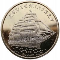 GILBERT ISLANDS - KIRIBATI 1 DOLLAR 2018 STATEK ŻAGLOWIEC KRUZENSHTERN UNC