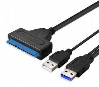 Kabel Adapter SATA 22 PIN USB 3.0 +USB 2.0 HDD SSD
