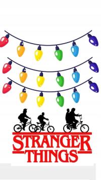 Naprasowanka Termo Aplikacja Naklejka na odzież stranger things lampki