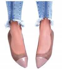 Damskie baleriny balerinki baletki Buty na płaskim obcasie szpic 16005