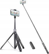 Kijek do selfie 150 cm Bluetooth statyw czarny