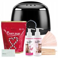 Zestaw do depilacji Italwax Świąteczny wosk twardy podgrzewacz Selfie żel