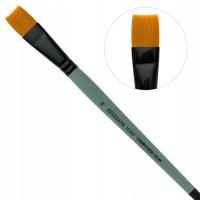 PROFESJONALNY PĘDZEL MODELARSKI SYNTETYCZNY RENESANS PŁASKI ROZMIAR 14