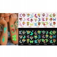 Детские татуировки светится в темноте сказочный лес временные моющиеся