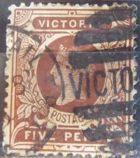 Victoria kolonia brytyjska stary znaczek (6/21