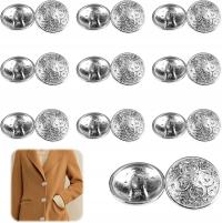 GUZIKI METALOWE X20 SREBRNE GUZIKI JEANSOWE WYMIENNE VINTAGE 20mm