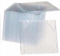 Pudełka CD x 1 SLIM na płyty bezbarwne 100 sztuk