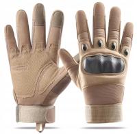 RĘKAWICZKI TAKTYCZNE BOJOWE MILITARNE SURVIVAL OCHRONNE DOTYKOWE CAMEL -XXL