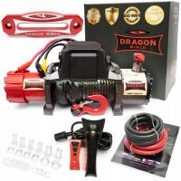 6T лебедка DRAGON 12V электрическая автомобильная лебедка синтетическая веревка