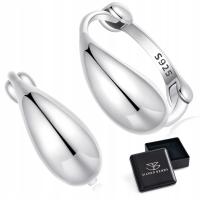 K812 Łezki srebrne koła kolczyki zatrzaski srebro 925