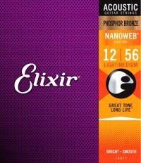 Struny Elixir NanoWeb Phosphor Bronze 12-56 16077